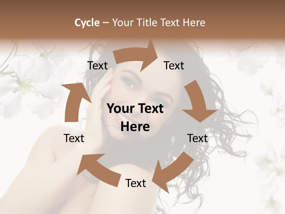 Isolated On White Model Flowers PowerPoint Template