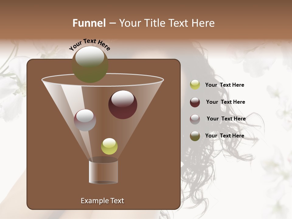 Isolated On White Model Flowers PowerPoint Template