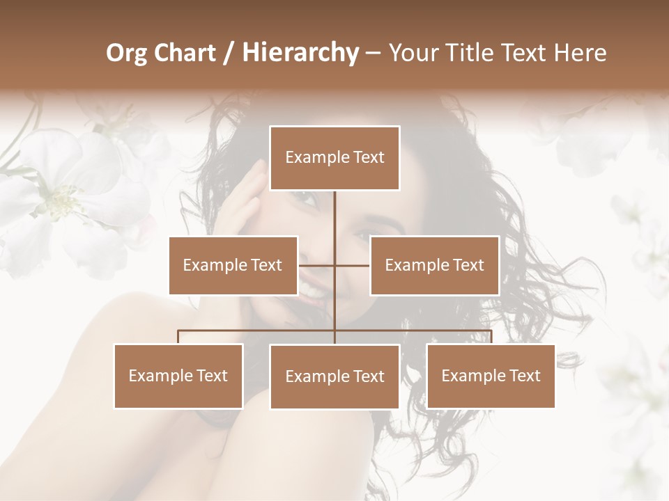 Isolated On White Model Flowers PowerPoint Template