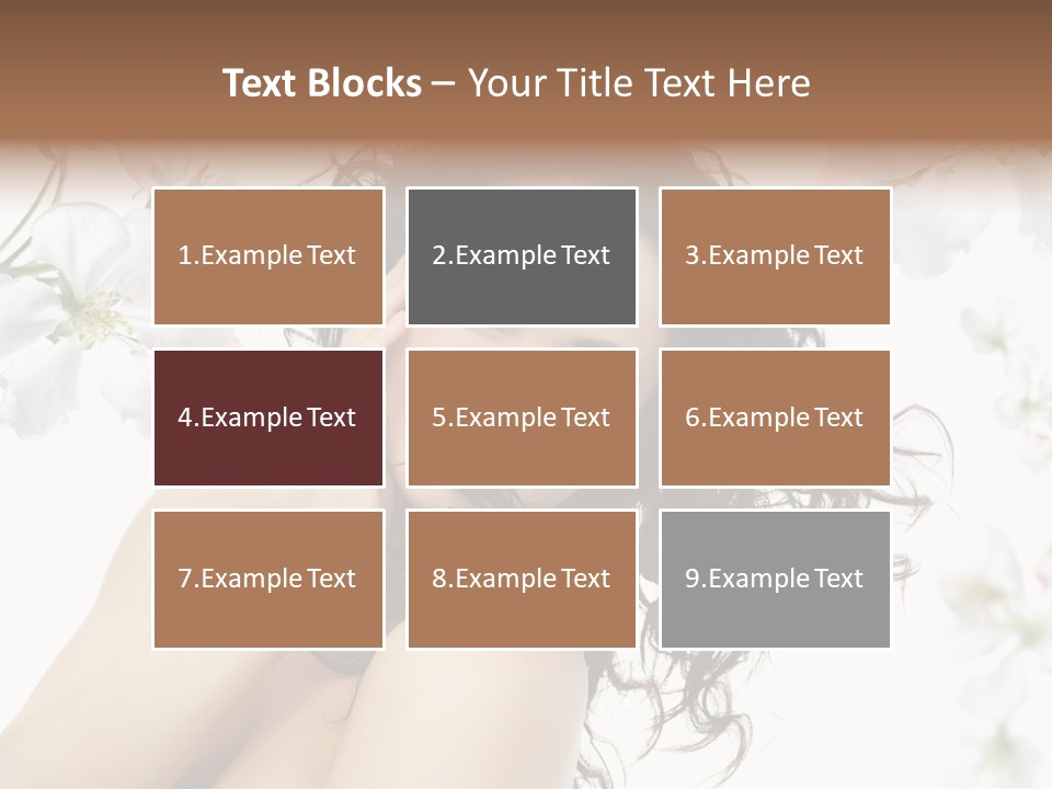 Isolated On White Model Flowers PowerPoint Template