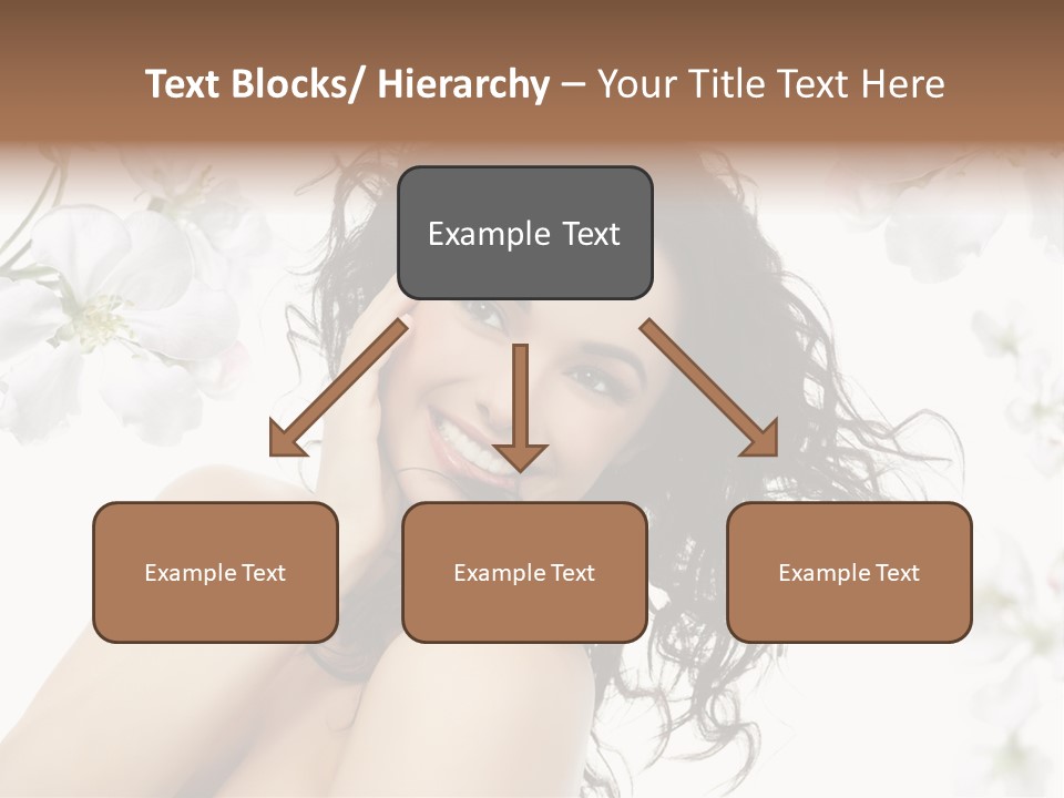 Isolated On White Model Flowers PowerPoint Template