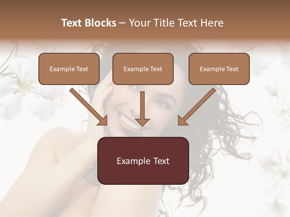 Isolated On White Model Flowers PowerPoint Template