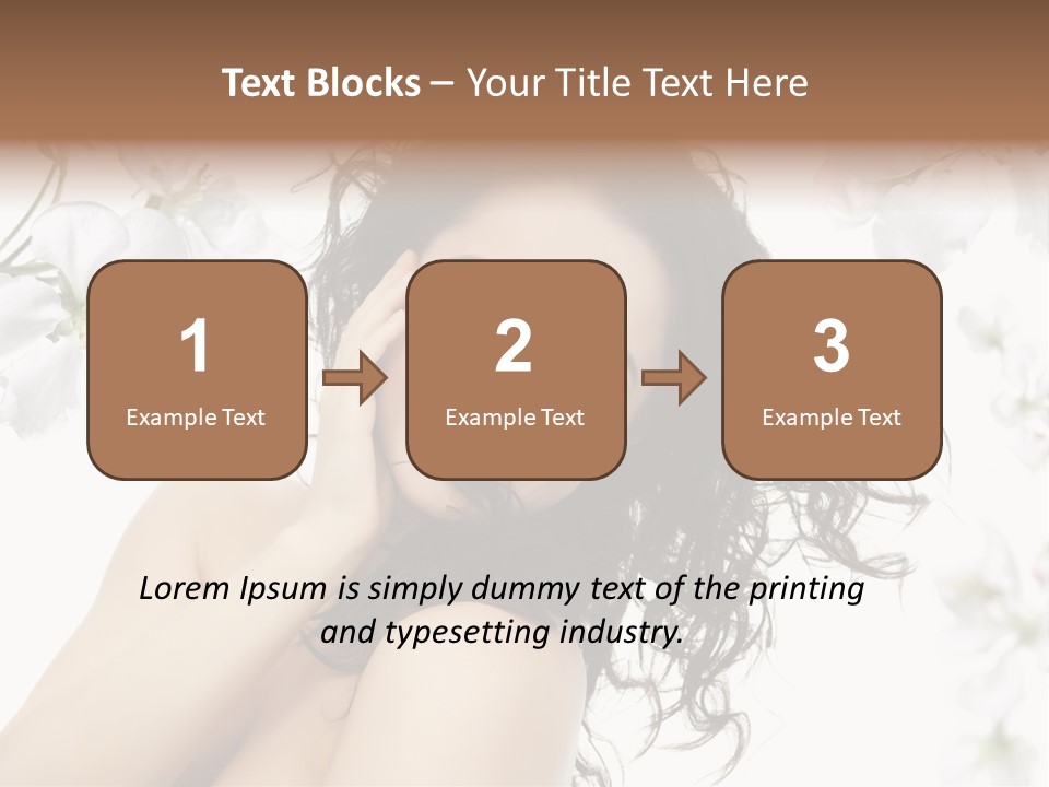 Isolated On White Model Flowers PowerPoint Template