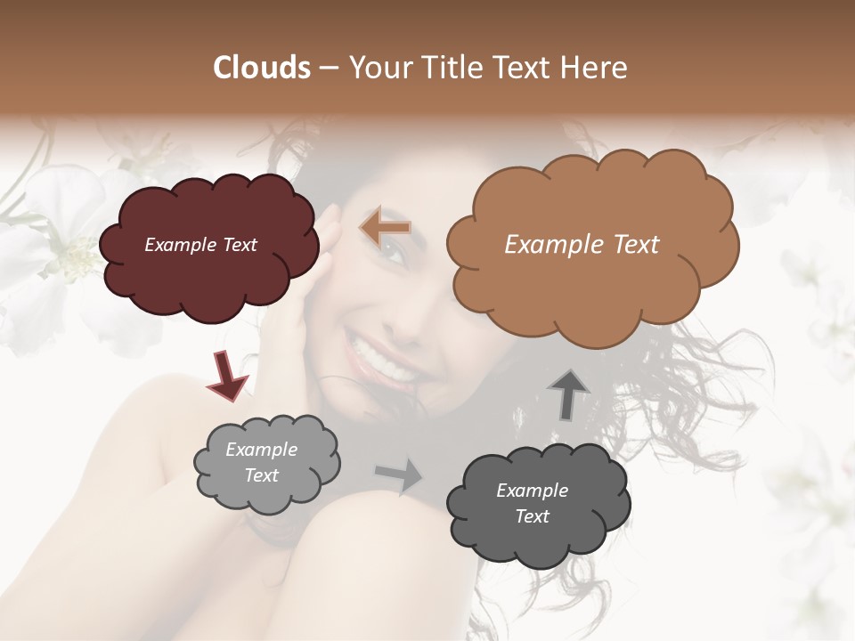 Isolated On White Model Flowers PowerPoint Template