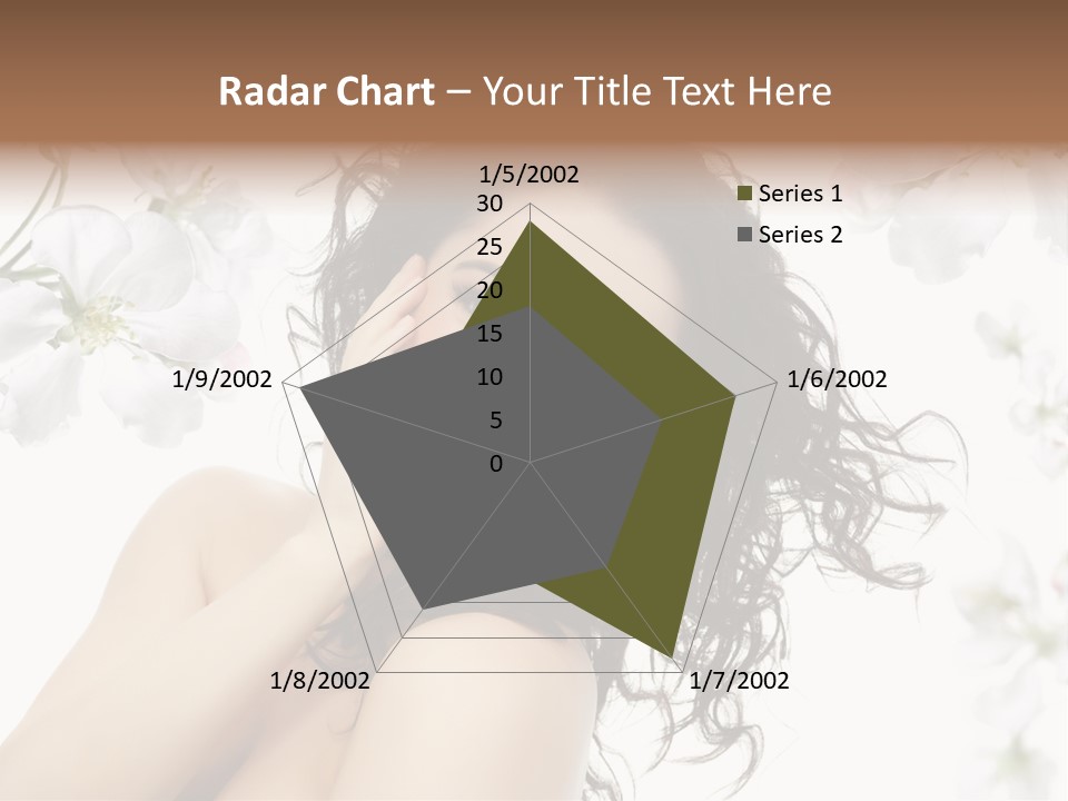 Isolated On White Model Flowers PowerPoint Template