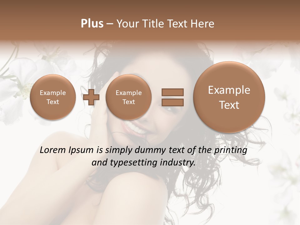 Isolated On White Model Flowers PowerPoint Template