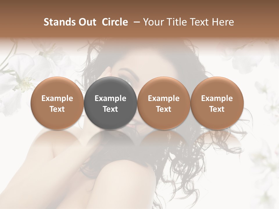 Isolated On White Model Flowers PowerPoint Template