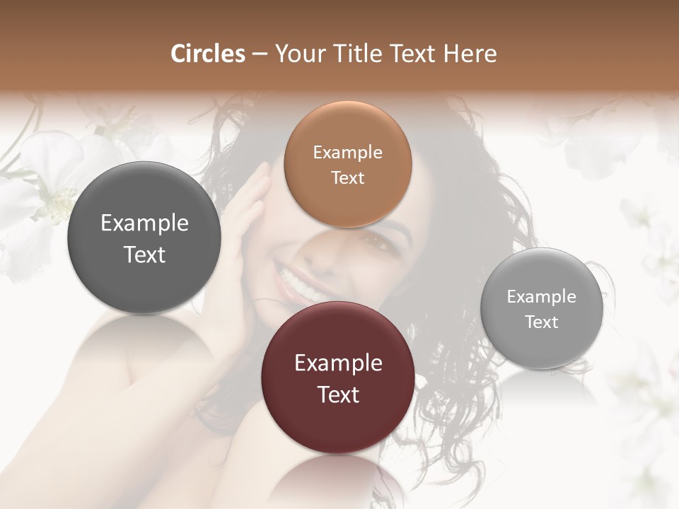 Isolated On White Model Flowers PowerPoint Template