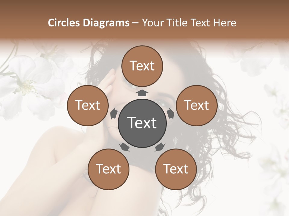 Isolated On White Model Flowers PowerPoint Template