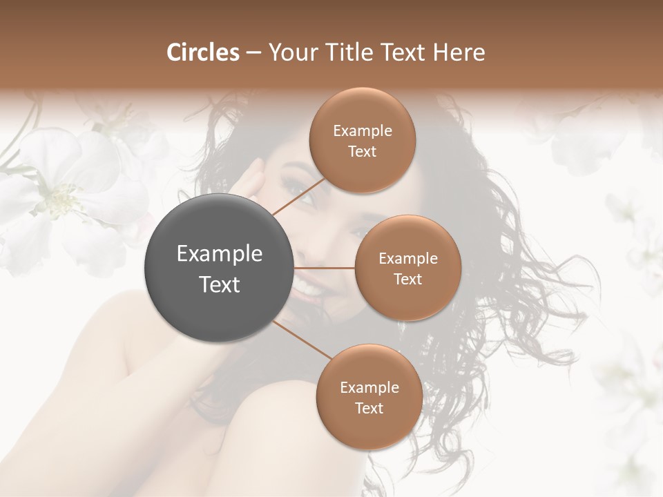 Isolated On White Model Flowers PowerPoint Template