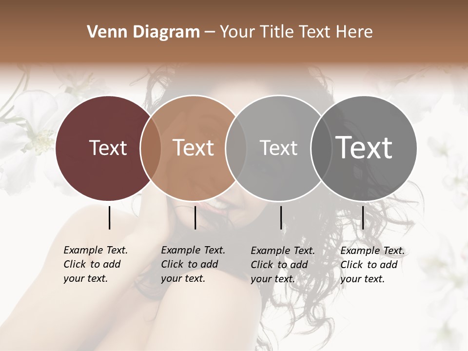 Isolated On White Model Flowers PowerPoint Template