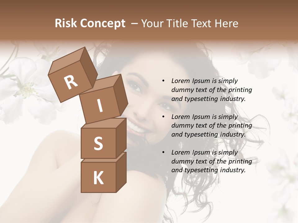 Isolated On White Model Flowers PowerPoint Template