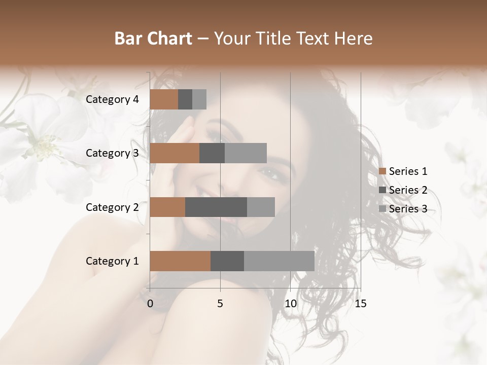 Isolated On White Model Flowers PowerPoint Template