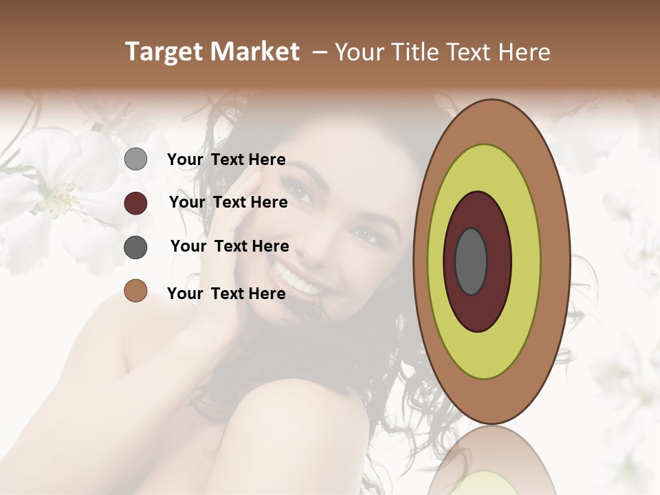 Isolated On White Model Flowers PowerPoint Template