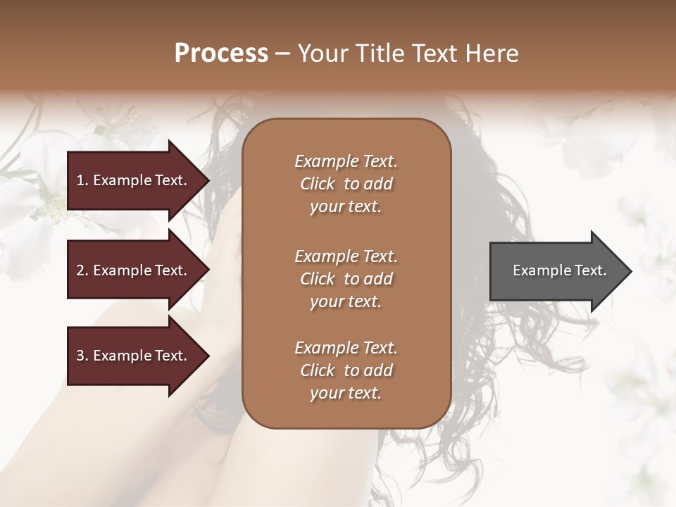 Isolated On White Model Flowers PowerPoint Template