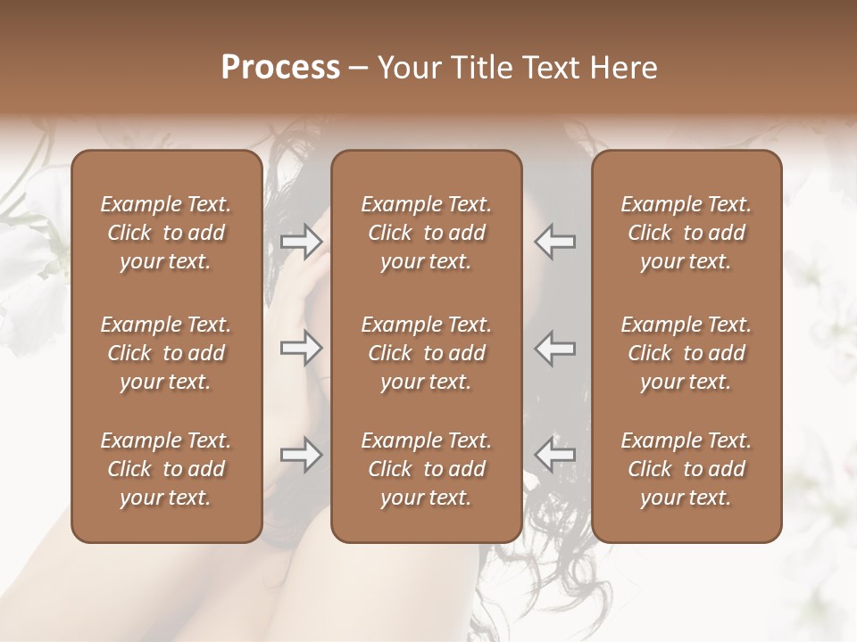 Isolated On White Model Flowers PowerPoint Template