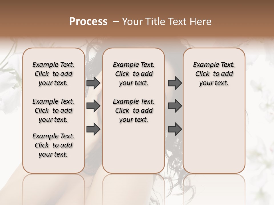 Isolated On White Model Flowers PowerPoint Template