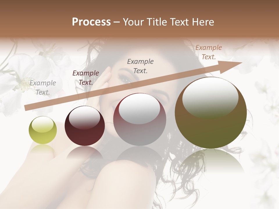 Isolated On White Model Flowers PowerPoint Template