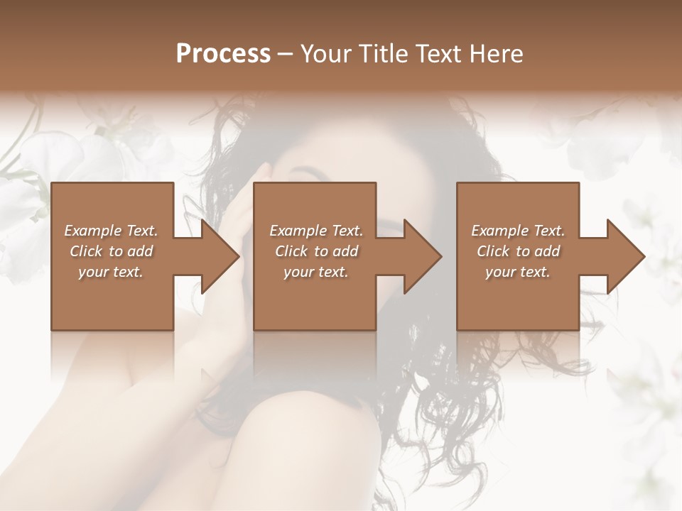 Isolated On White Model Flowers PowerPoint Template