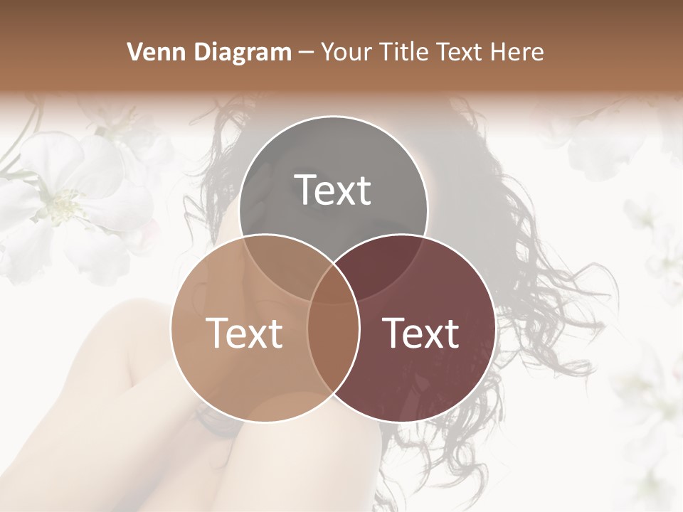 Isolated On White Model Flowers PowerPoint Template