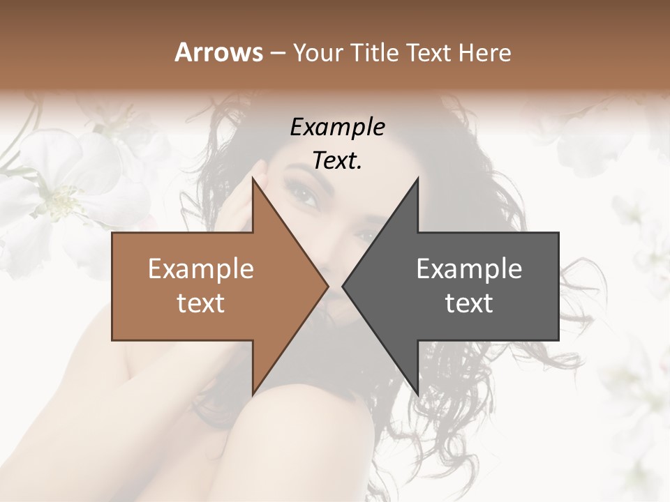 Isolated On White Model Flowers PowerPoint Template