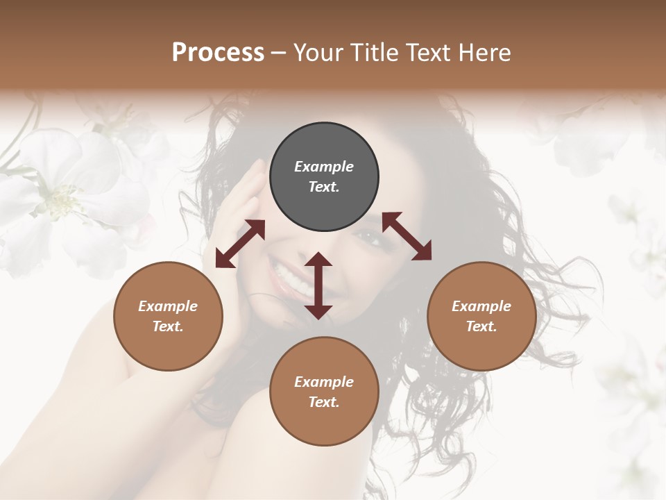 Isolated On White Model Flowers PowerPoint Template