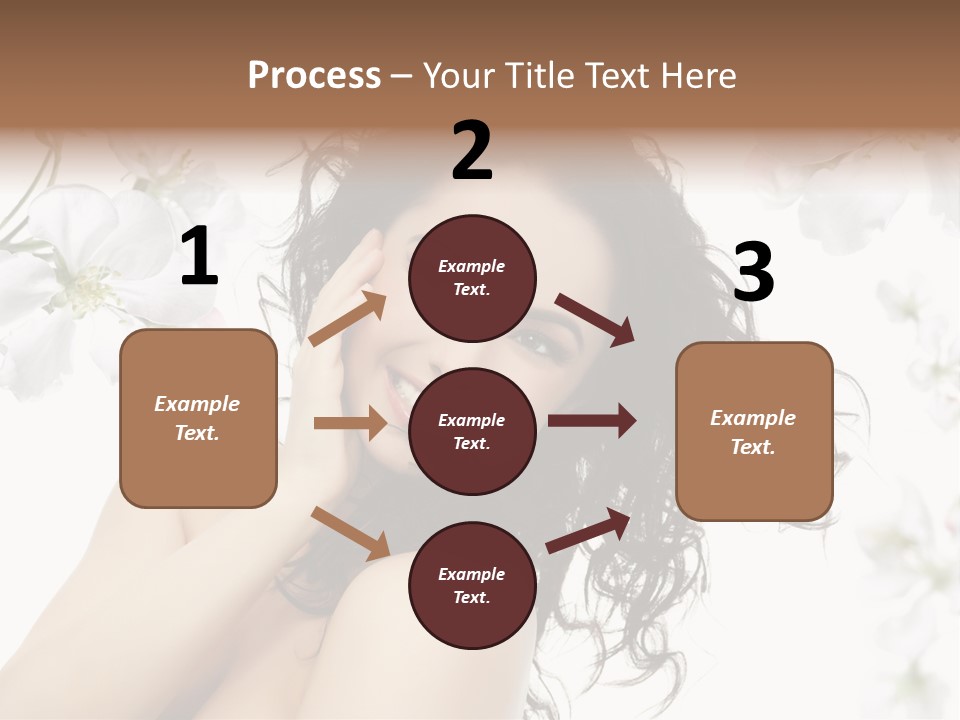 Isolated On White Model Flowers PowerPoint Template