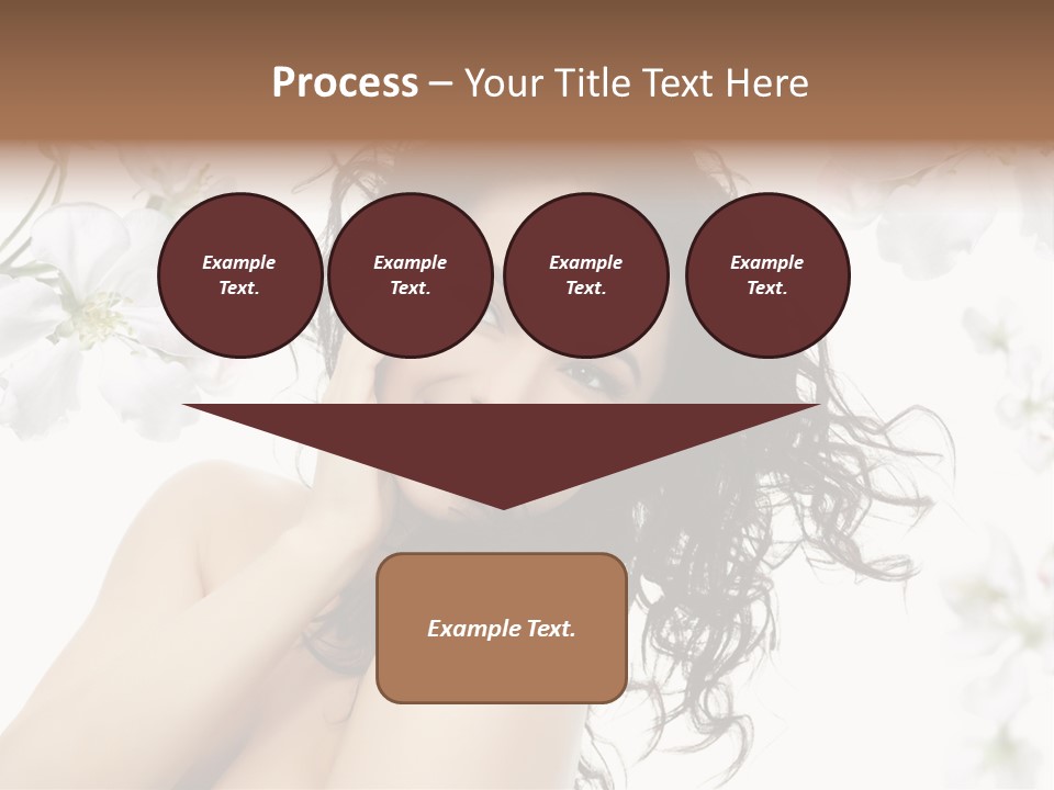 Isolated On White Model Flowers PowerPoint Template