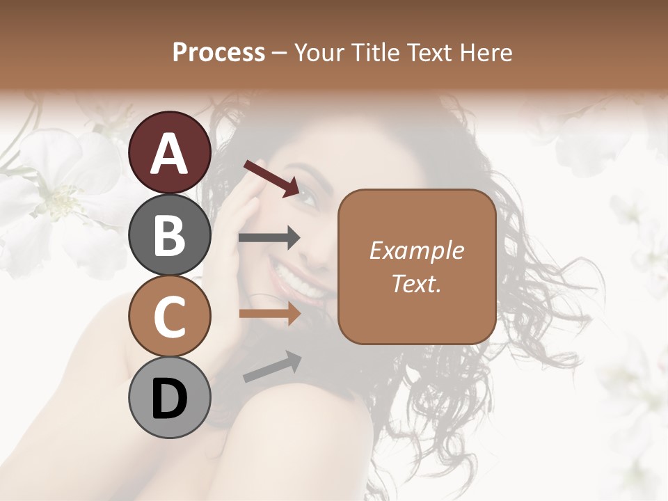 Isolated On White Model Flowers PowerPoint Template