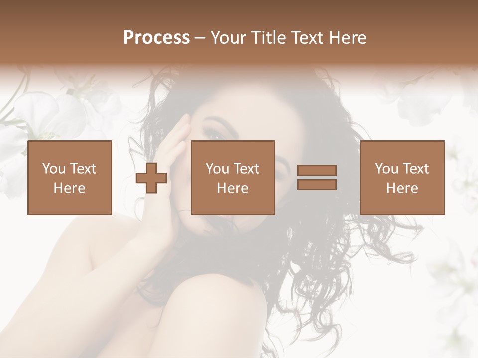 Isolated On White Model Flowers PowerPoint Template