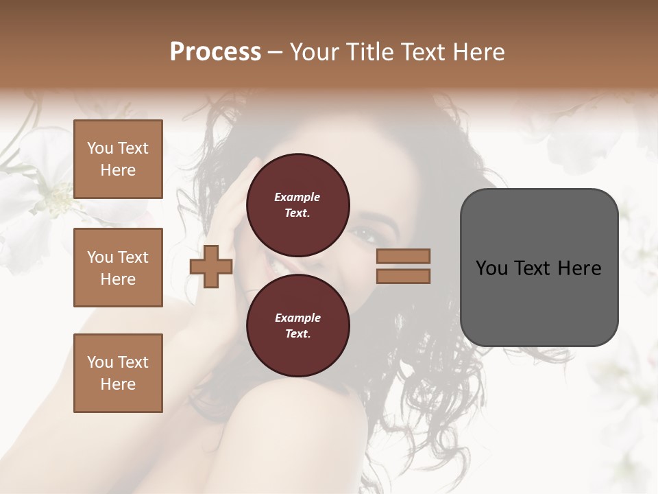 Isolated On White Model Flowers PowerPoint Template