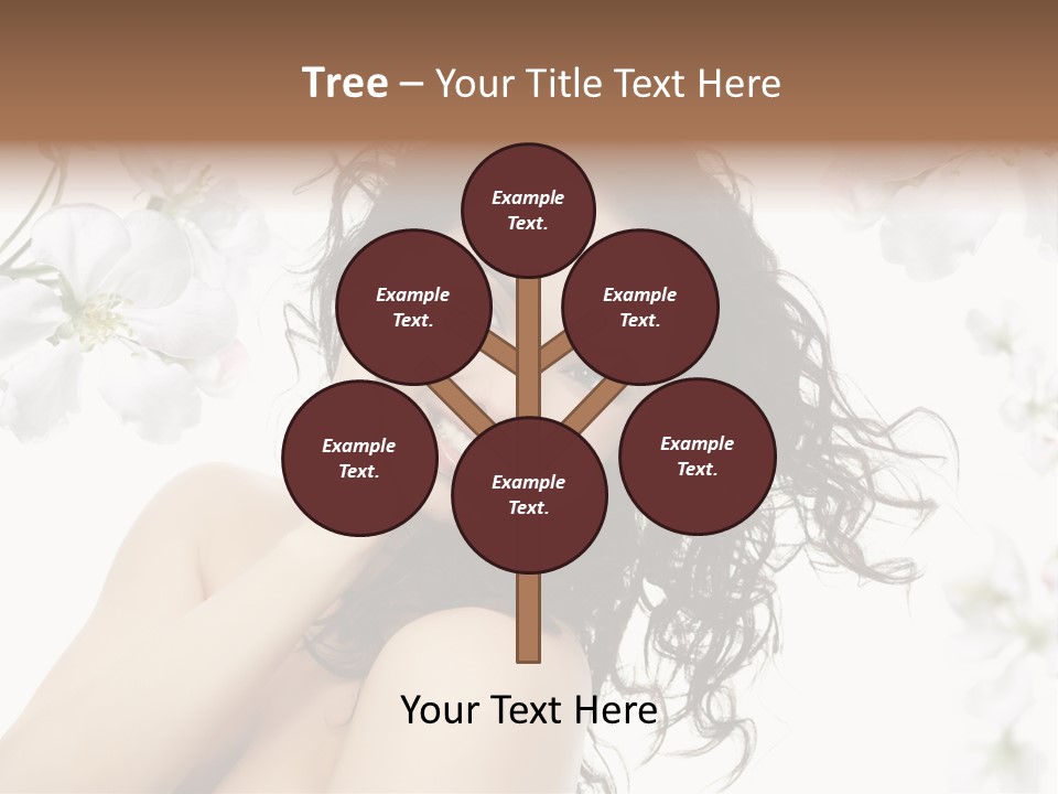 Isolated On White Model Flowers PowerPoint Template