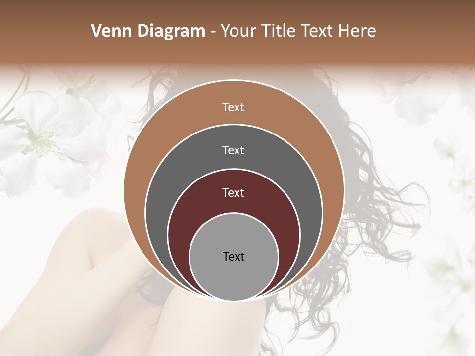 Isolated On White Model Flowers PowerPoint Template