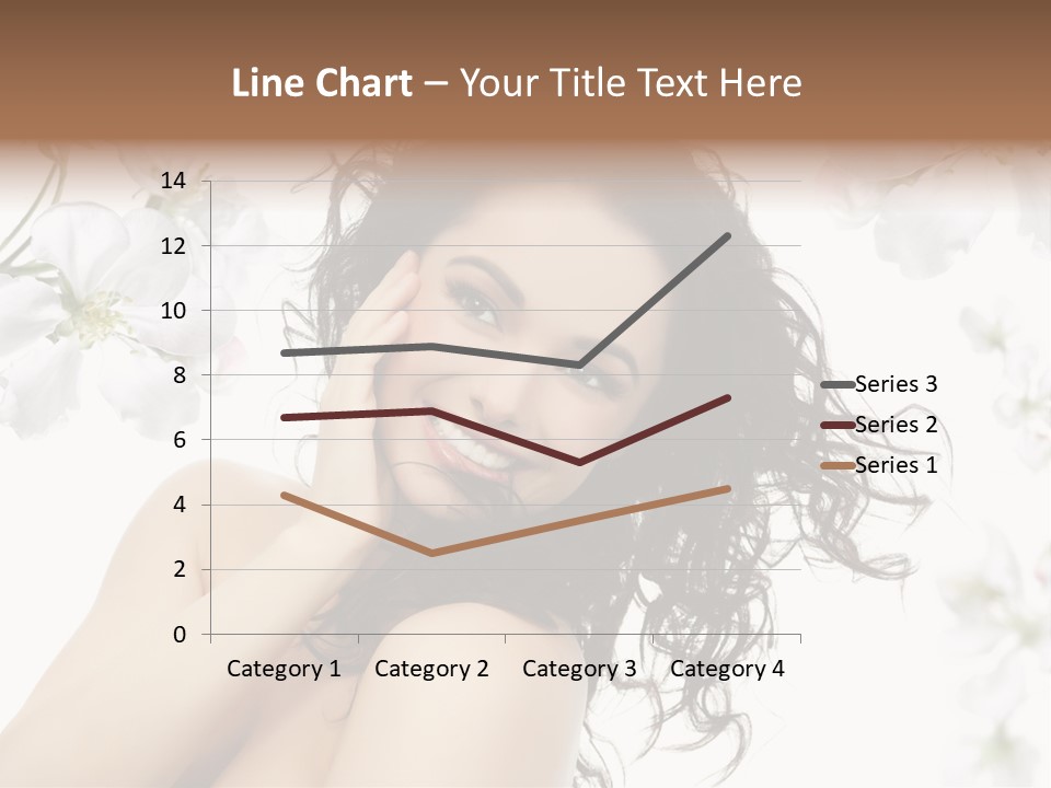 Isolated On White Model Flowers PowerPoint Template