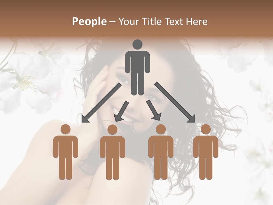 Isolated On White Model Flowers PowerPoint Template