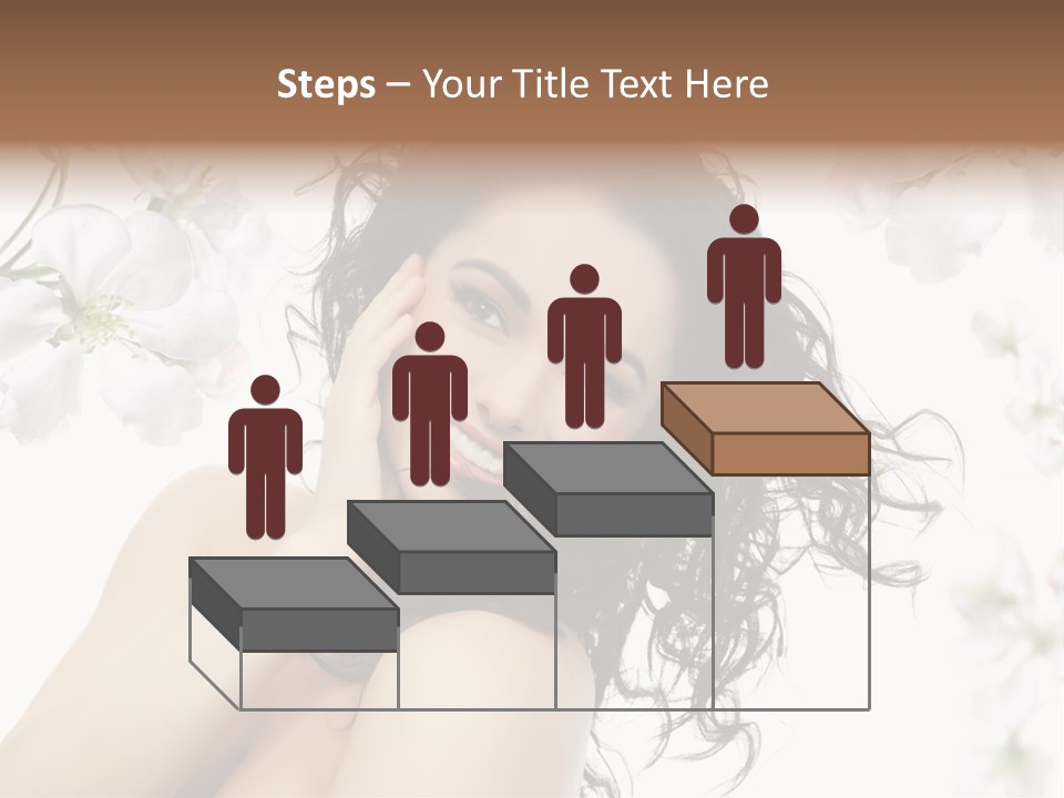 Isolated On White Model Flowers PowerPoint Template