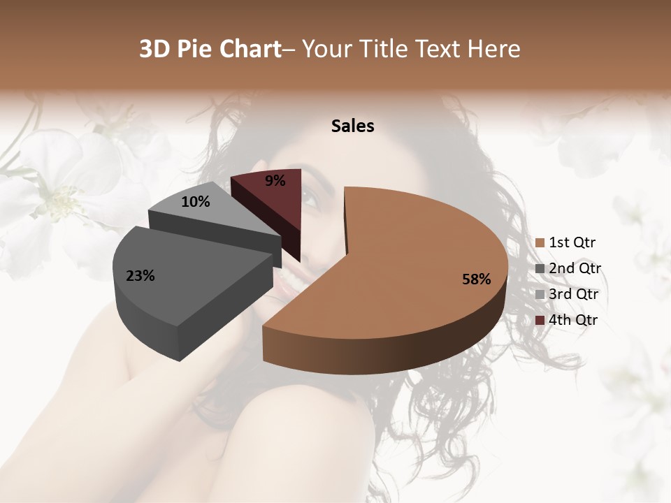 Isolated On White Model Flowers PowerPoint Template