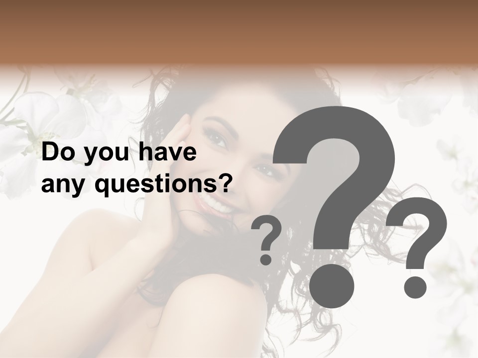 Isolated On White Model Flowers PowerPoint Template