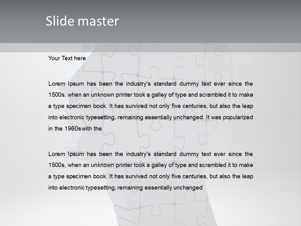 Focus Analyzing Head PowerPoint Template