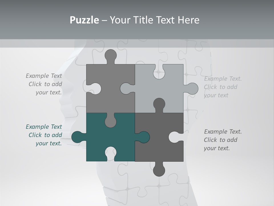 Focus Analyzing Head PowerPoint Template