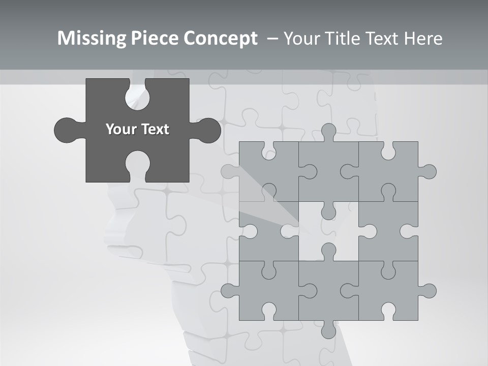 Focus Analyzing Head PowerPoint Template