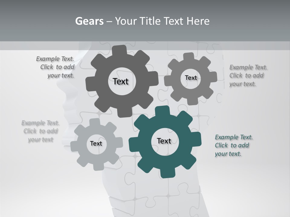 Focus Analyzing Head PowerPoint Template