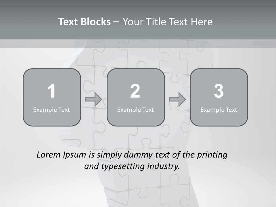 Focus Analyzing Head PowerPoint Template