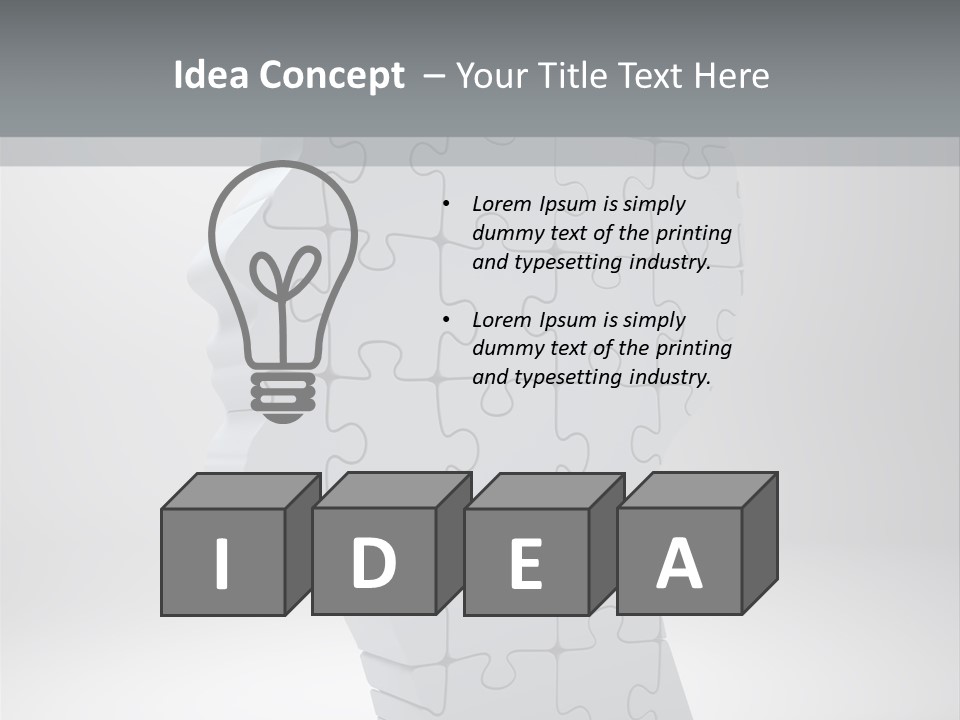 Focus Analyzing Head PowerPoint Template