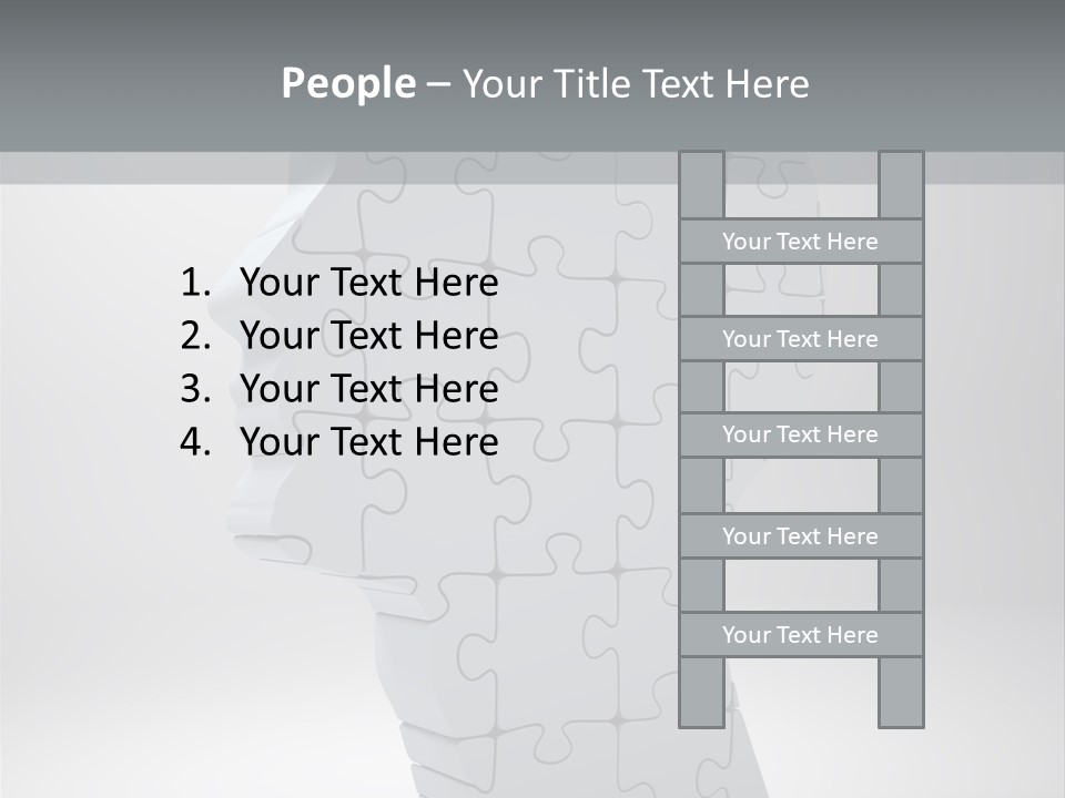 Focus Analyzing Head PowerPoint Template
