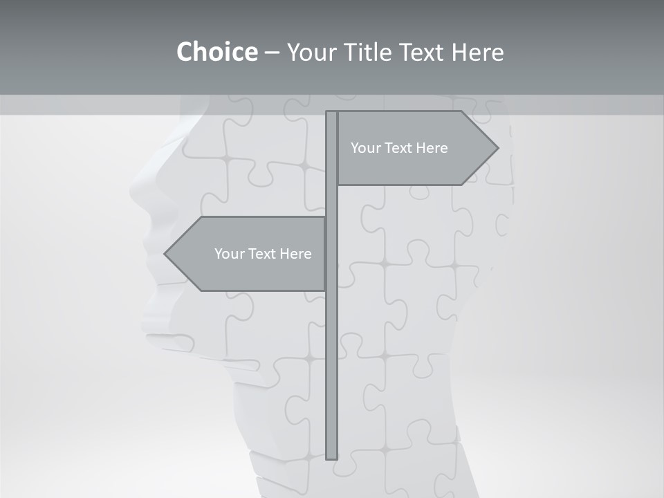 Focus Analyzing Head PowerPoint Template