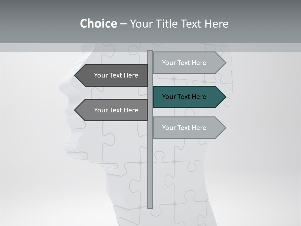 Focus Analyzing Head PowerPoint Template