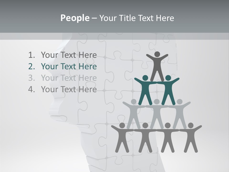 Focus Analyzing Head PowerPoint Template