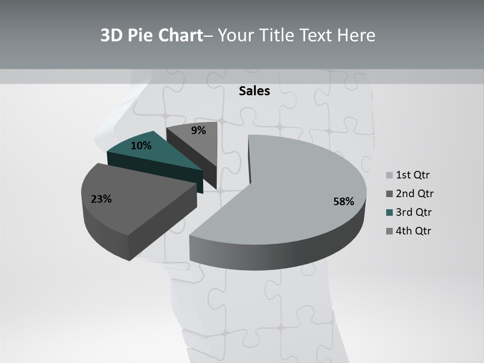 Focus Analyzing Head PowerPoint Template