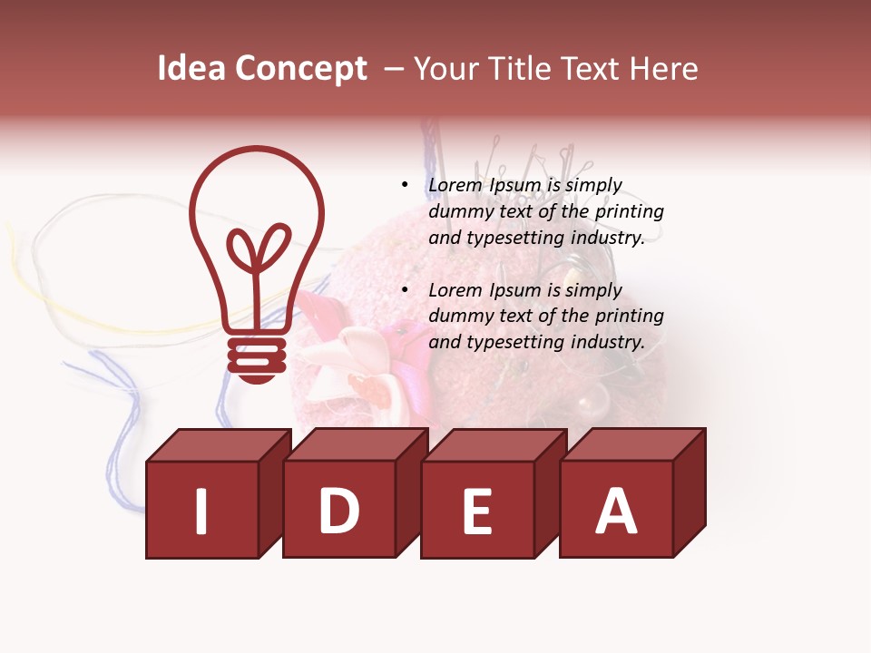 Fabric Button Set PowerPoint Template